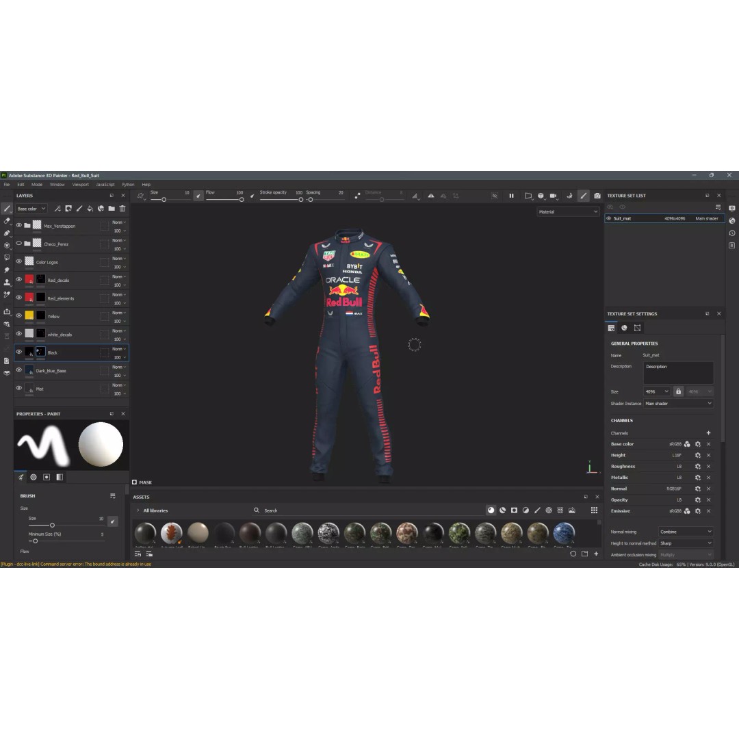 F1 Red Bull Suit 2023 3D Model – High Detail Game-Ready Asset, FBX, OBJ - View 28