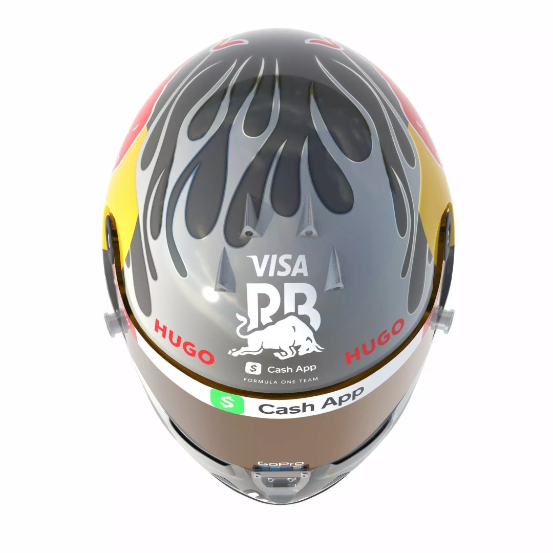F1 Racing Bulls Helmets 2024 3D Model – High Detail PBR Asset, FBX, OBJ - View 12