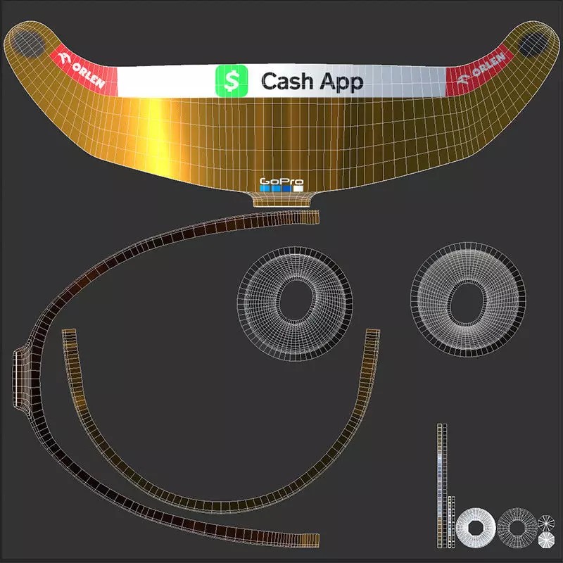 F1 Racing Bulls Helmets 2024 3D Model – High Detail PBR Asset, FBX, OBJ - View 19