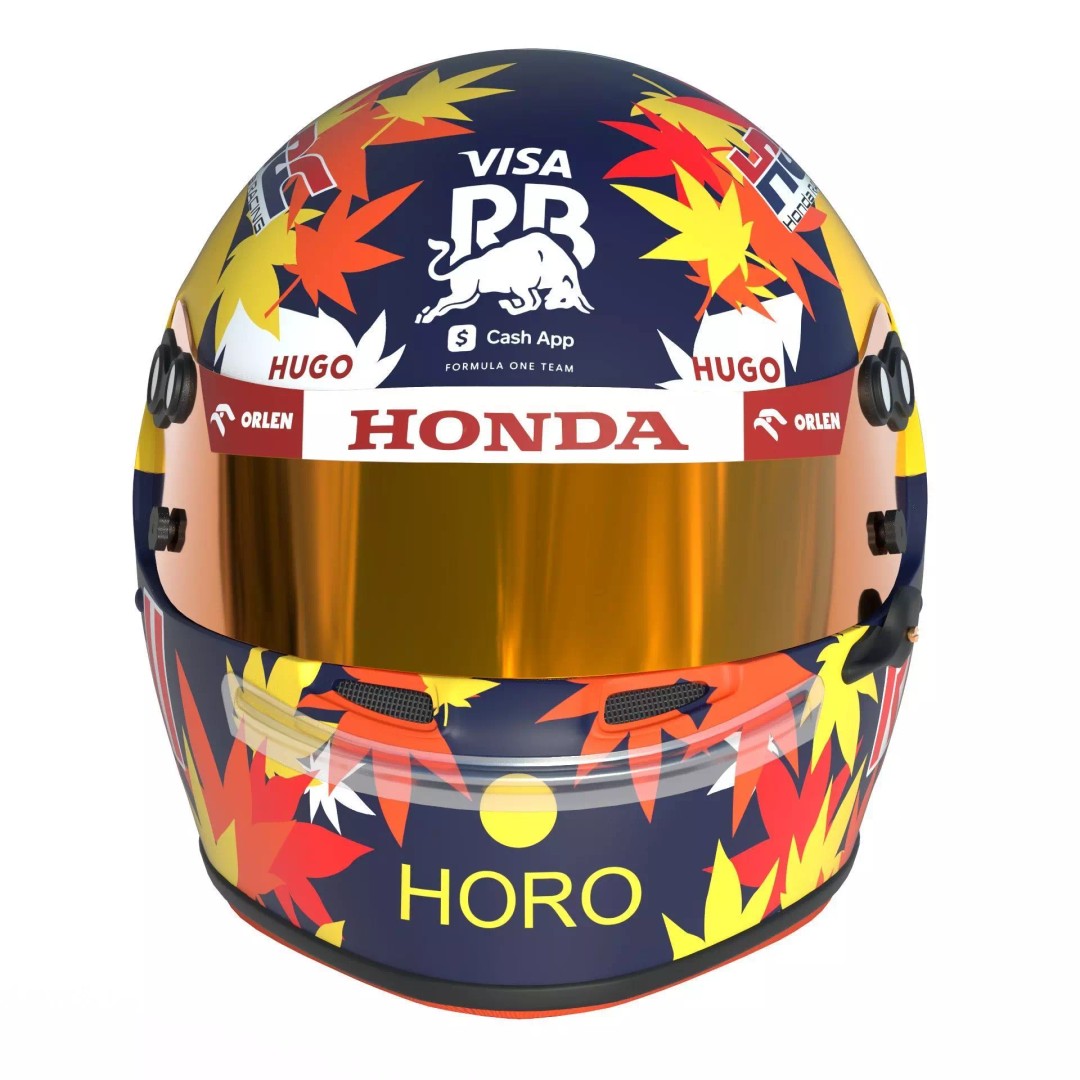 F1 Racing Bulls Helmets 2024 3D Model – High Detail PBR Asset, FBX, OBJ - View 20