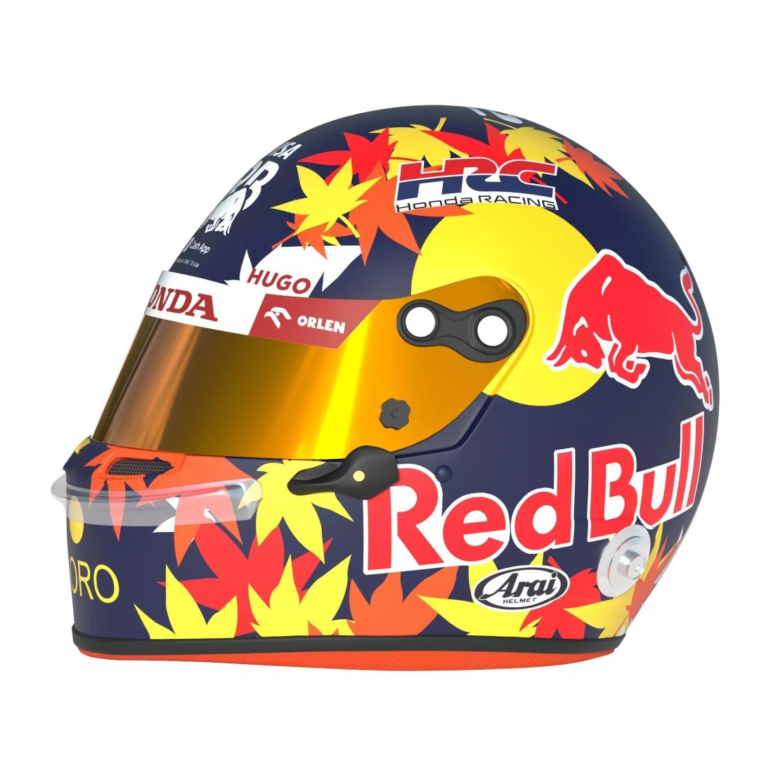 F1 Racing Bulls Helmets 2024 3D Model – High Detail PBR Asset, FBX, OBJ - View 22