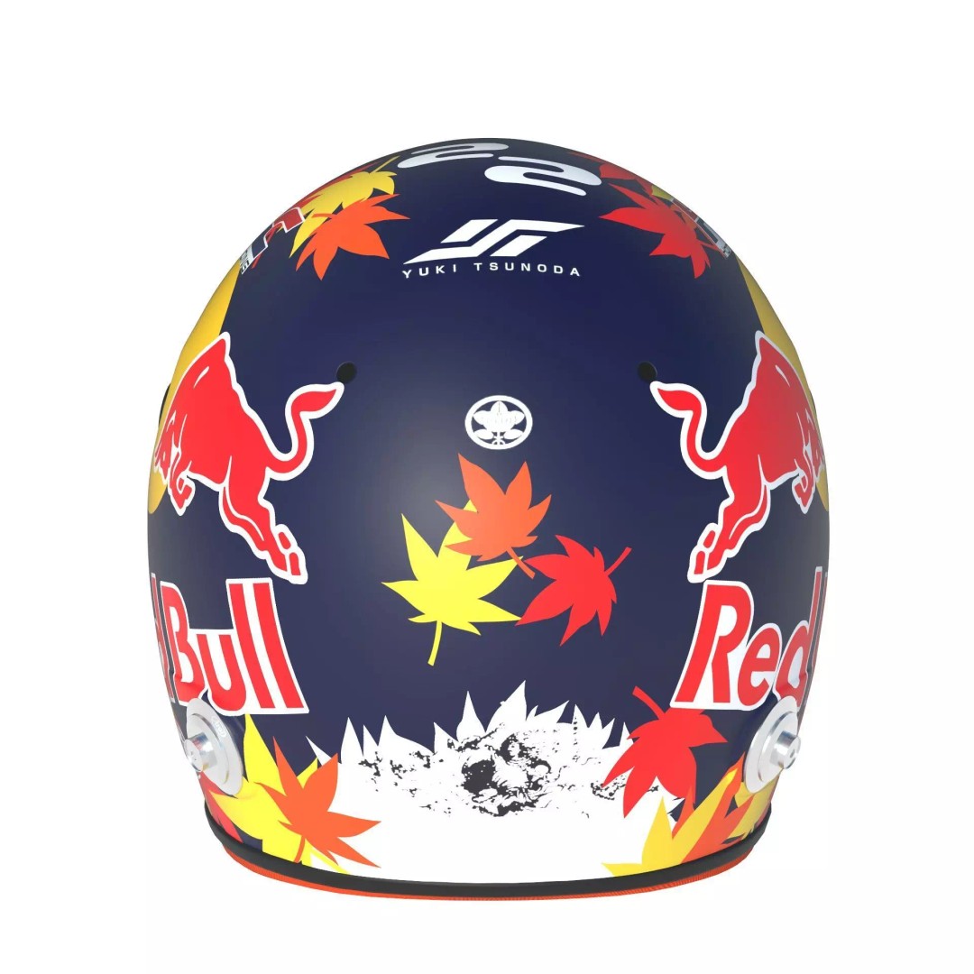 F1 Racing Bulls Helmets 2024 3D Model – High Detail PBR Asset, FBX, OBJ - View 24