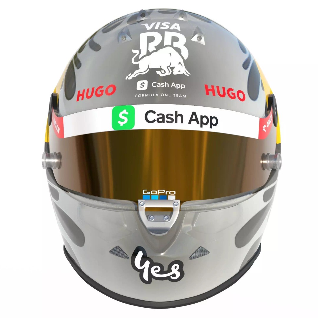 F1 Racing Bulls Helmets 2024 3D Model – High Detail PBR Asset, FBX, OBJ - View 3