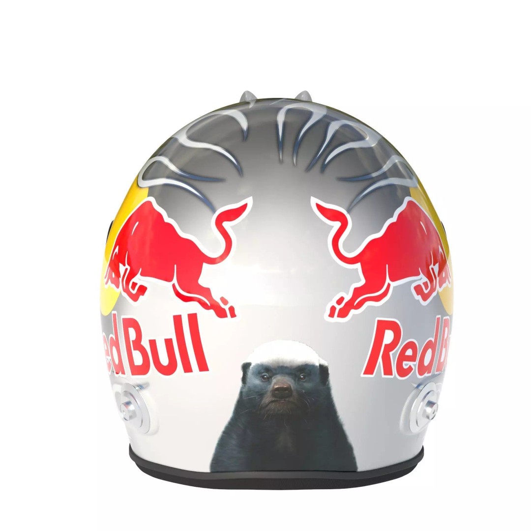 F1 Racing Bulls Helmets 2024 3D Model – High Detail PBR Asset, FBX, OBJ - View 7