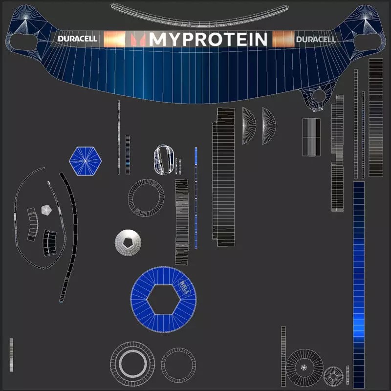 Alex Albon Helmet 3D Model – High Detail PBR Game Asset, FBX, OBJ