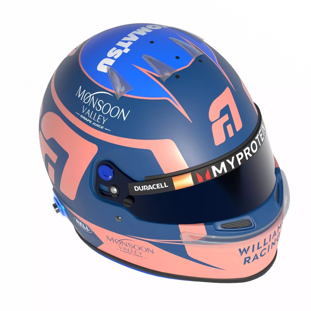 Alex Albon Helmet 3D Model – High Detail PBR Game Asset, FBX, OBJ - View 11