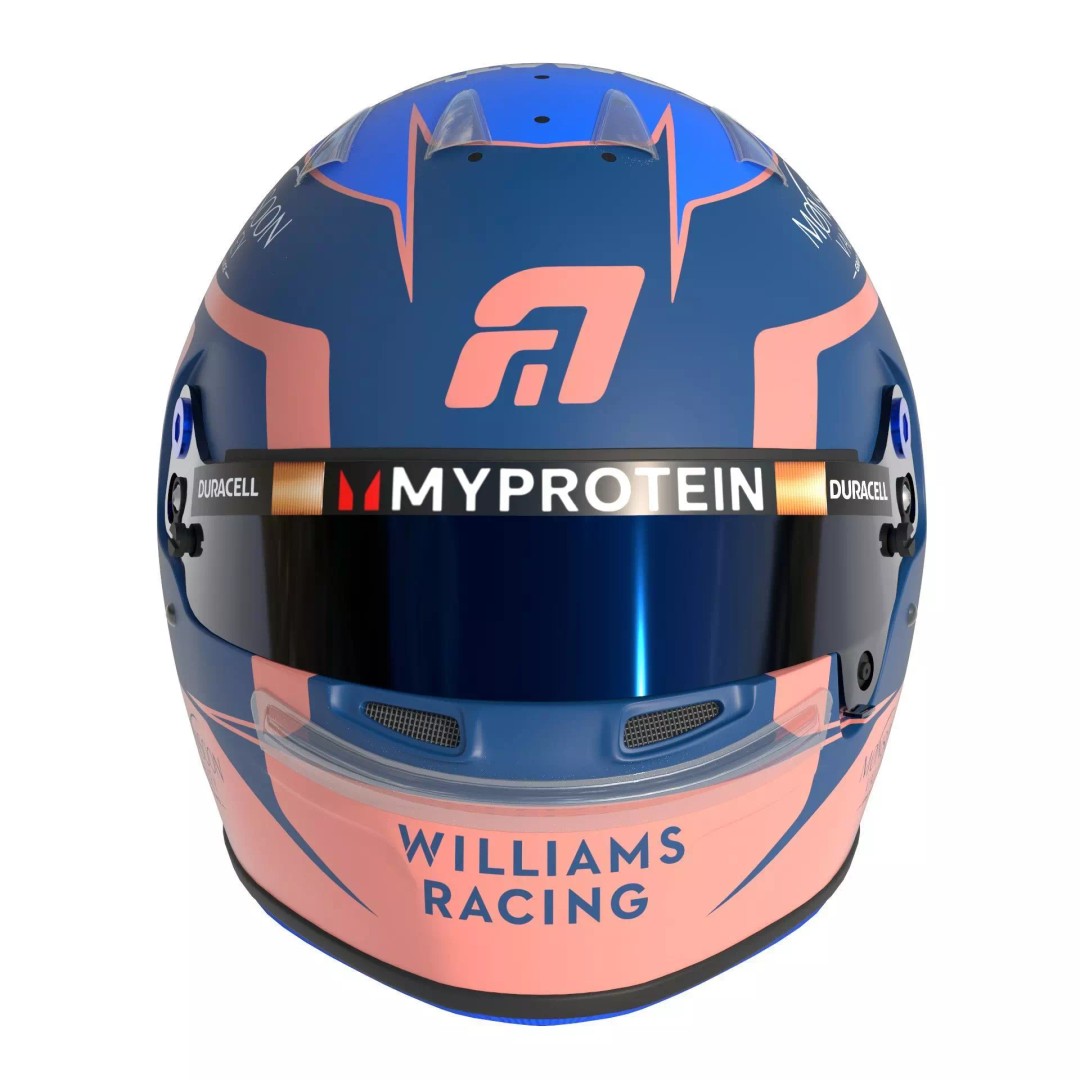 Alex Albon Helmet 3D Model – High Detail PBR Game Asset, FBX, OBJ - View 3