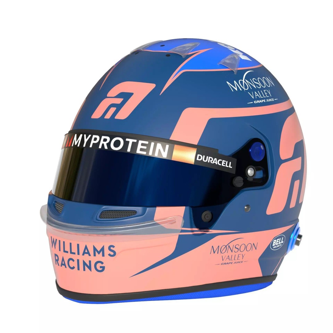 Alex Albon Helmet 3D Model – High Detail PBR Game Asset, FBX, OBJ - View 4