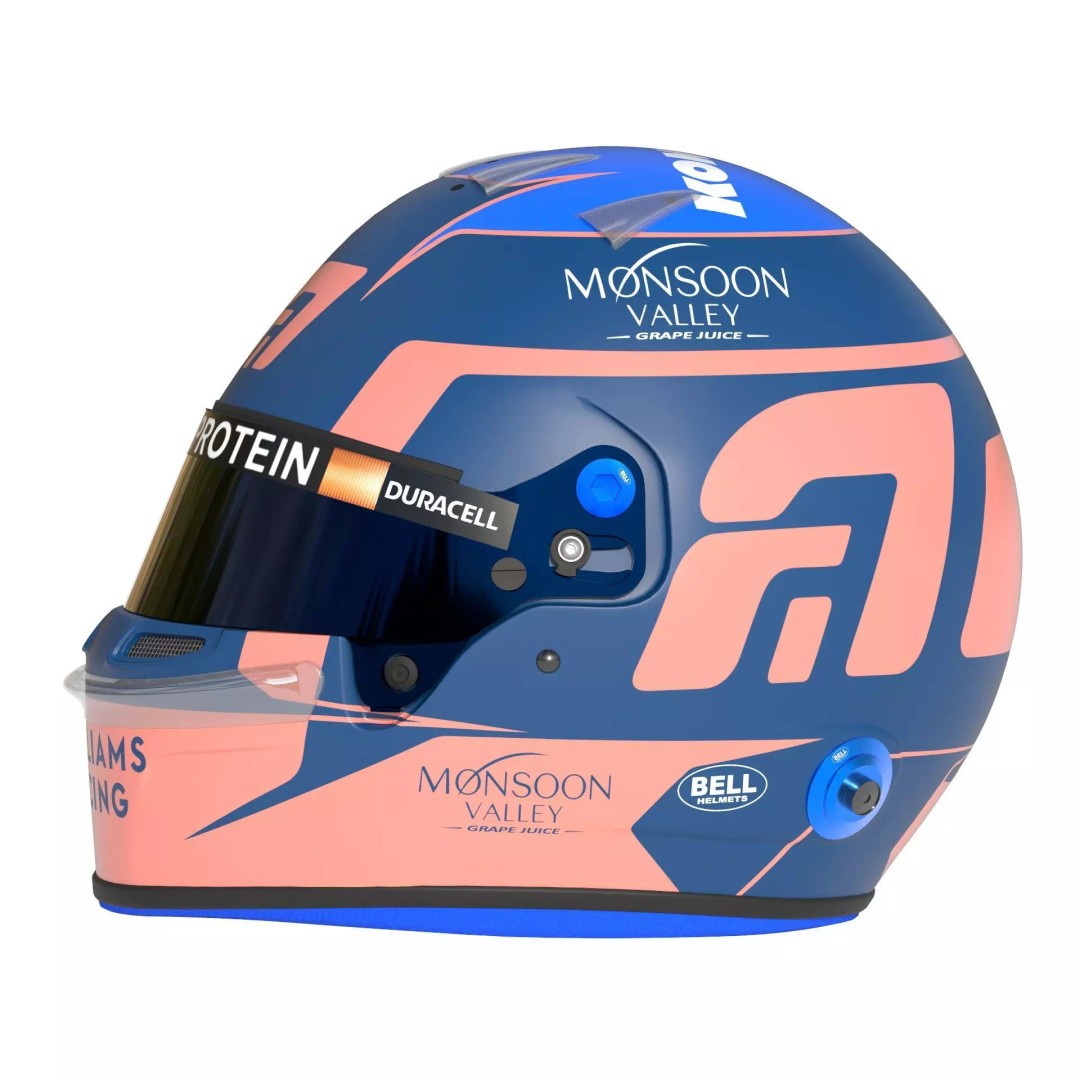 Alex Albon Helmet 3D Model – High Detail PBR Game Asset, FBX, OBJ - View 5