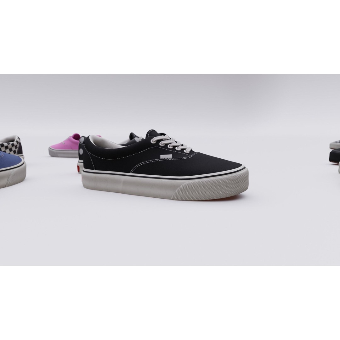 Vans Skater Shoe 3D Model – Low Poly Game Asset, FBX, PBR Textures