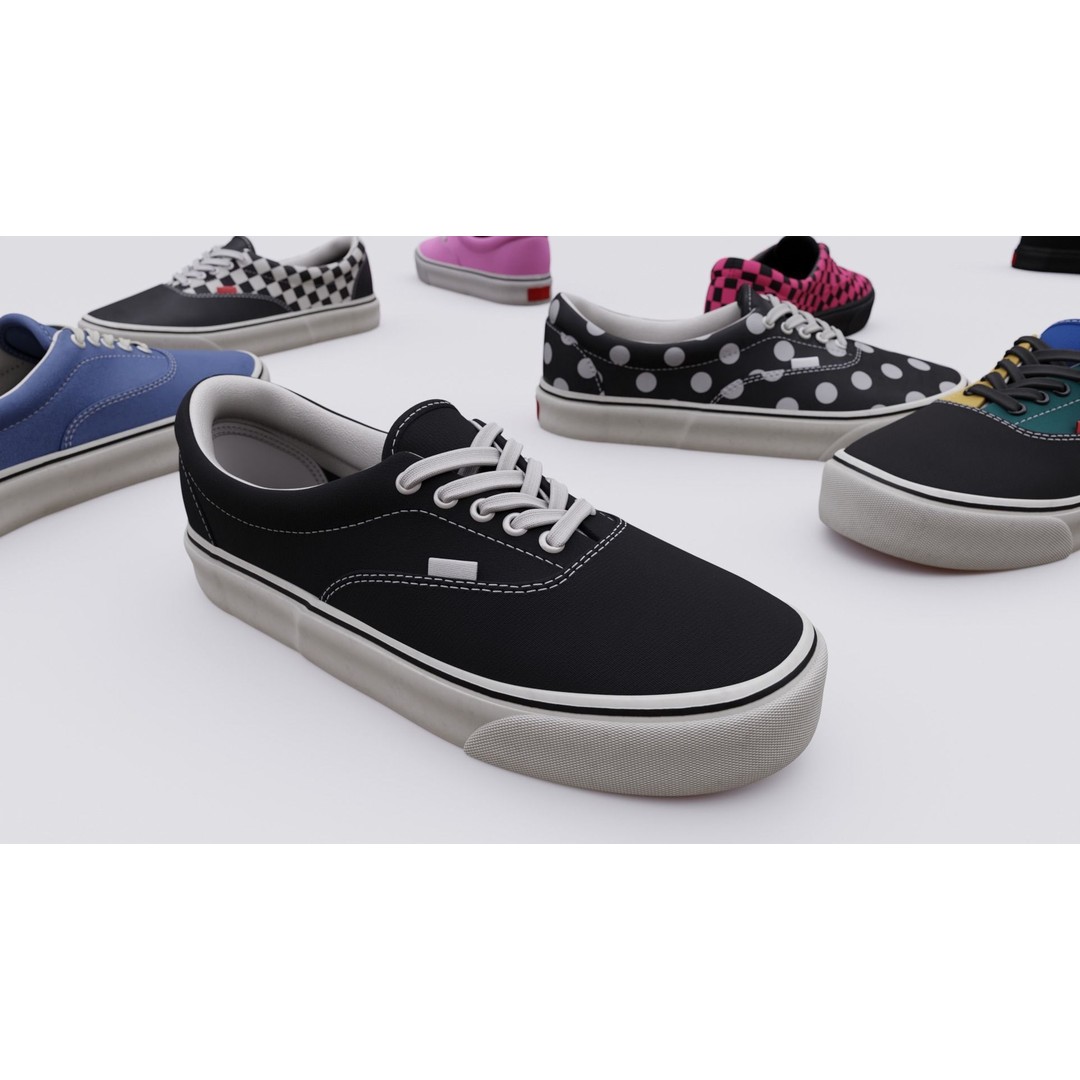 Vans Skater Shoe 3D Model – Low Poly Game Asset, FBX, PBR Textures - View 10