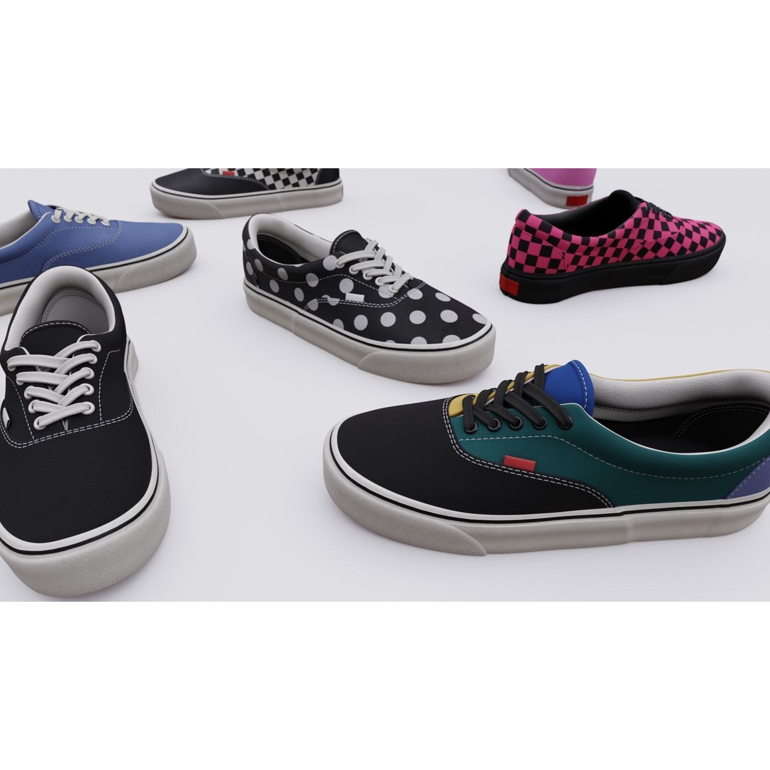 Vans Skater Shoe 3D Model – Low Poly Game Asset, FBX, PBR Textures - View 12