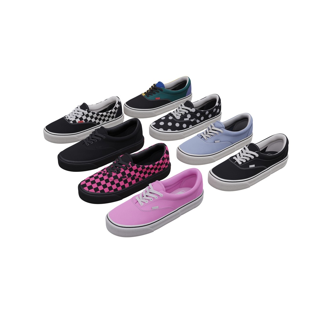 Vans Skater Shoe 3D Model – Low Poly Game Asset, FBX, PBR Textures - View 22