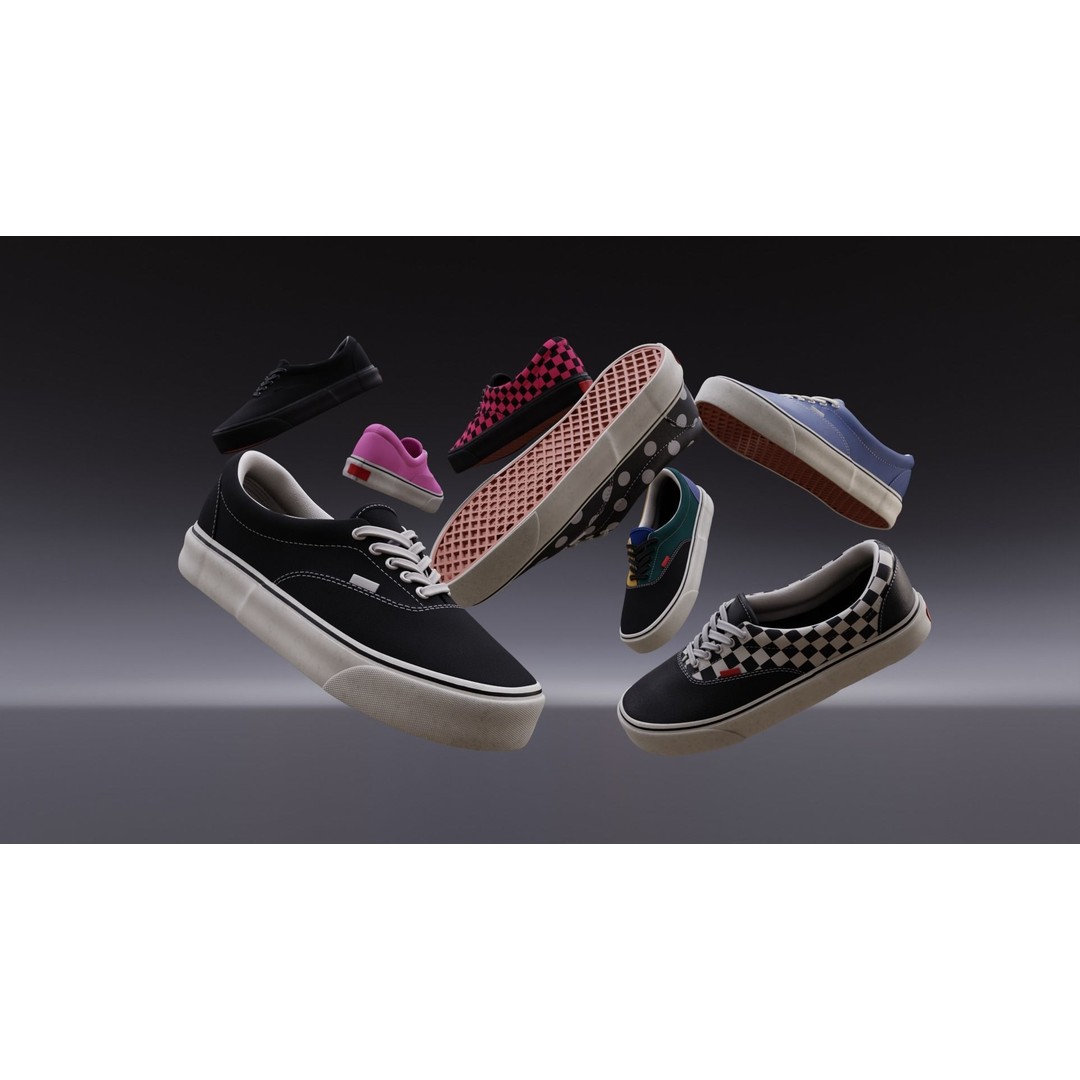 Vans Skater Shoe 3D Model – Low Poly Game Asset, FBX, PBR Textures - View 25