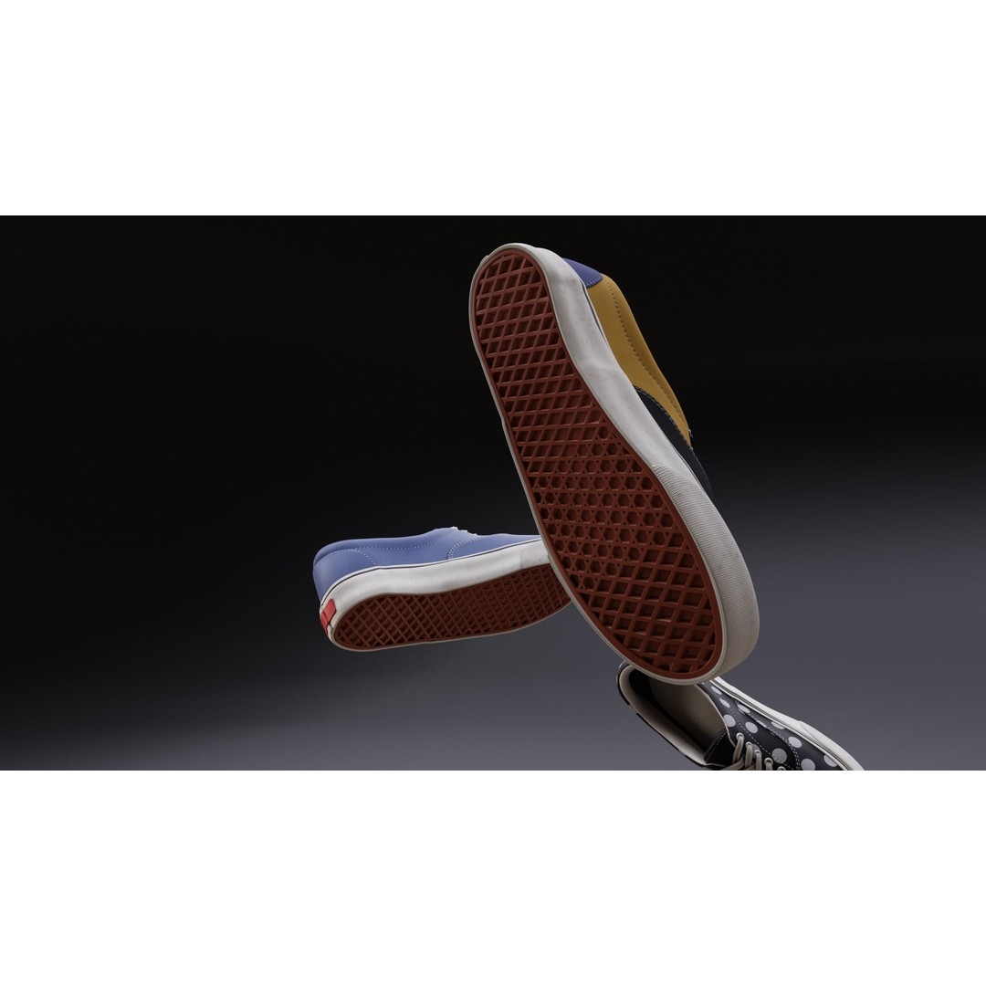Vans Skater Shoe 3D Model – Low Poly Game Asset, FBX, PBR Textures - View 26