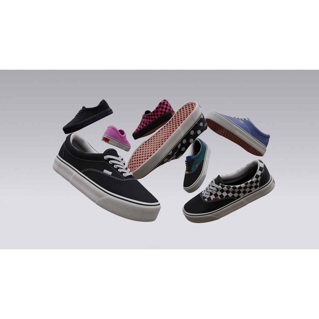 Vans Skater Shoe 3D Model – Low Poly Game Asset, FBX, PBR Textures - View 3