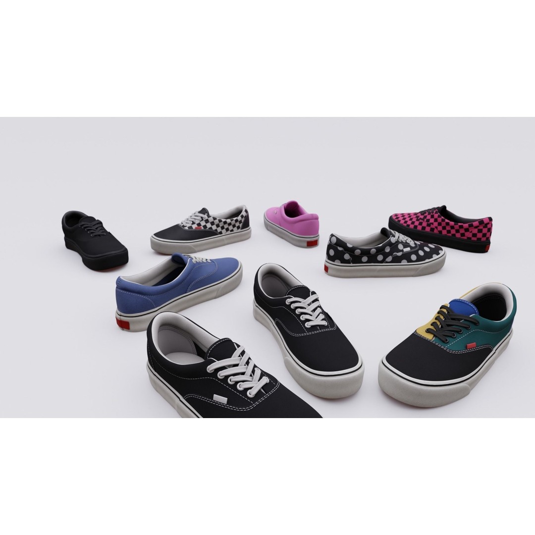 Vans Skater Shoe 3D Model – Low Poly Game Asset, FBX, PBR Textures - View 30