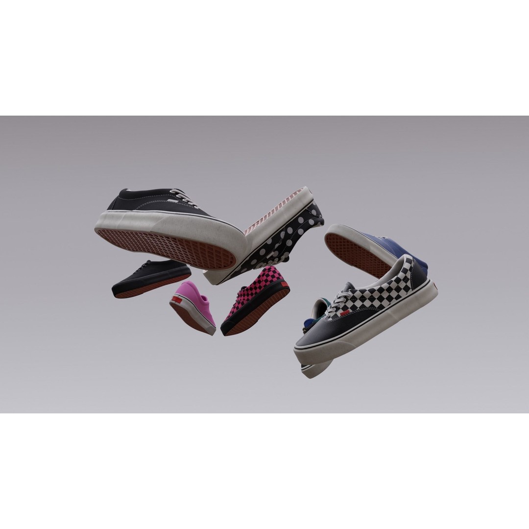 Vans Skater Shoe 3D Model – Low Poly Game Asset, FBX, PBR Textures - View 6