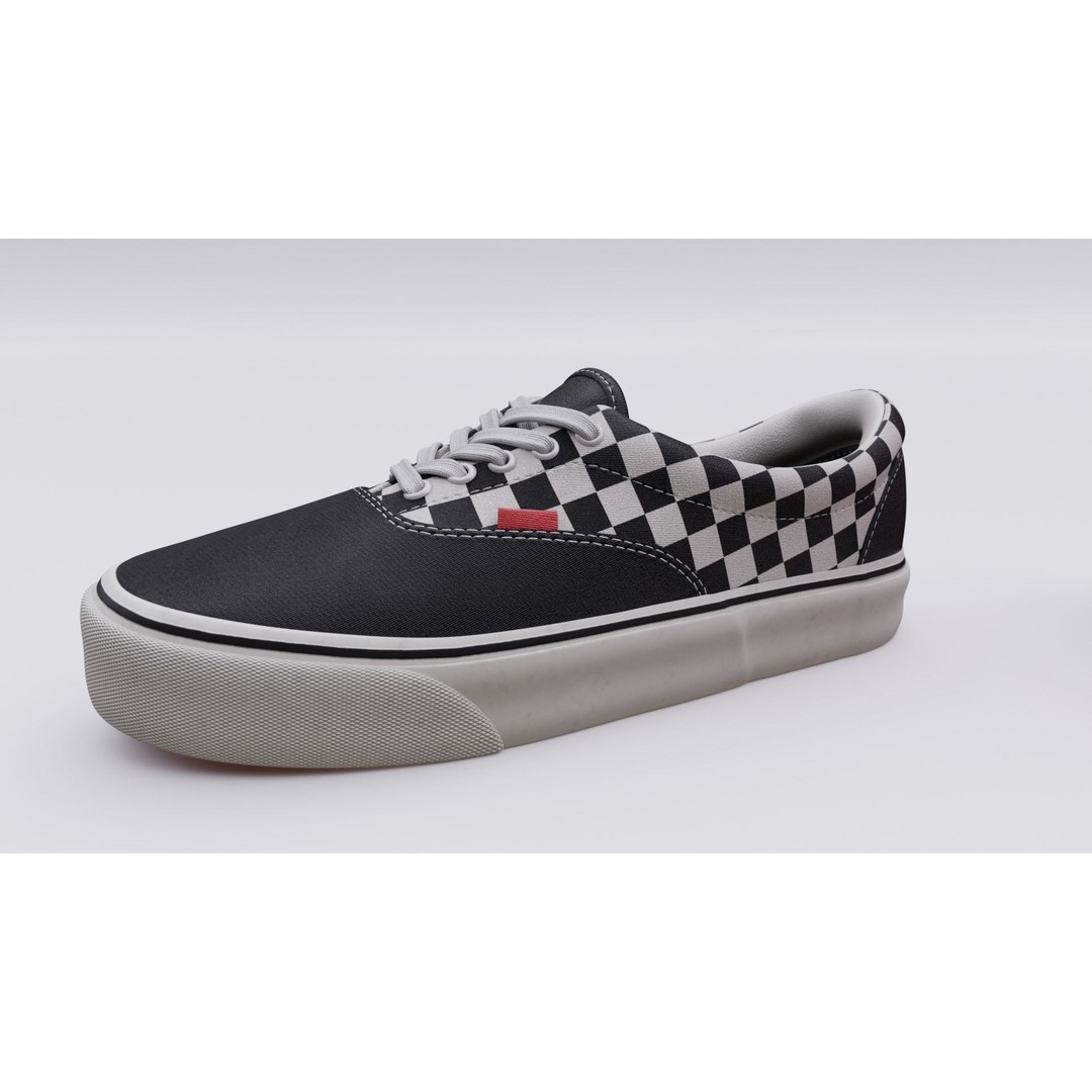 Vans Skater Shoe 3D Model – Low Poly Game Asset, FBX, PBR Textures - View 7