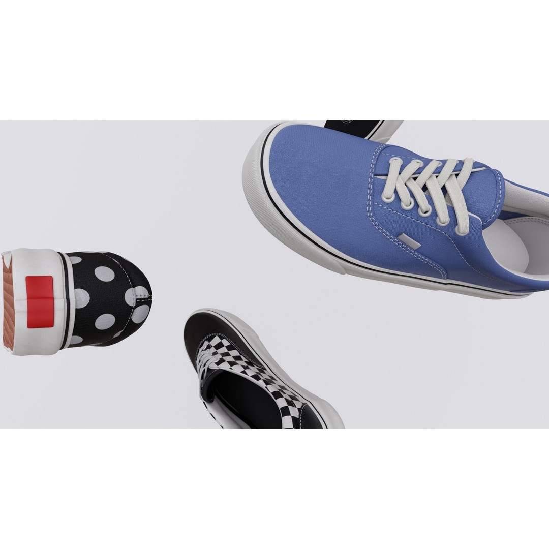 Vans Skater Shoe 3D Model – Low Poly Game Asset, FBX, PBR Textures - View 9