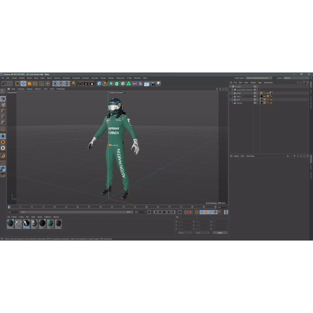 Aston Martin Suit 3D Model – High Detail Game-Ready Asset, FBX & C4D - View 24