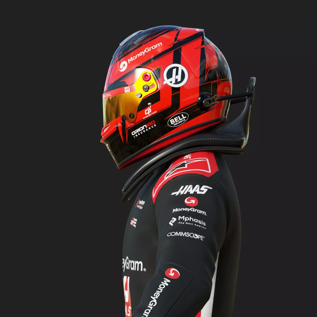 Haas Racing Suit 2025 3D Model – High Poly Game-Ready Asset, FBX, Blender - View 12