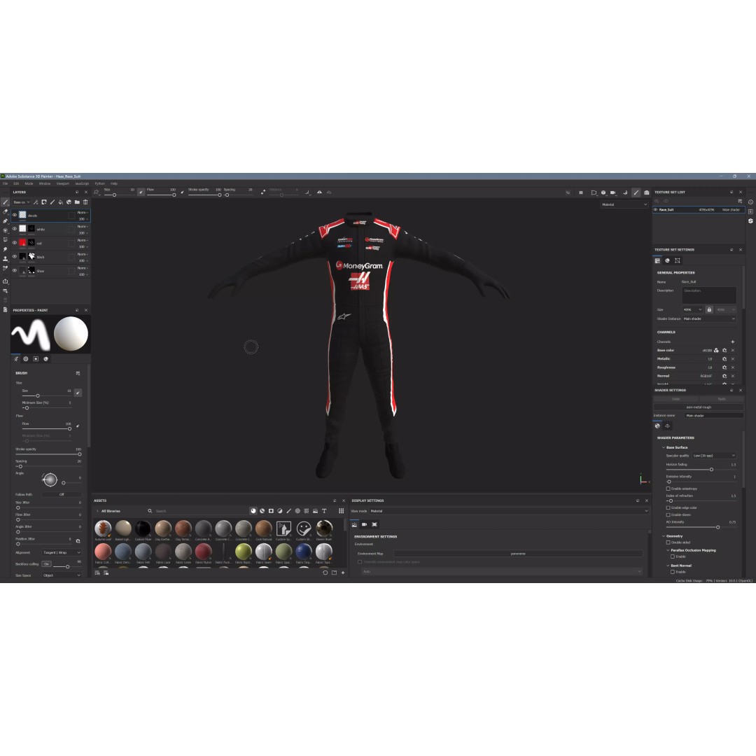 Haas Racing Suit 2025 3D Model – High Poly Game-Ready Asset, FBX, Blender - View 15