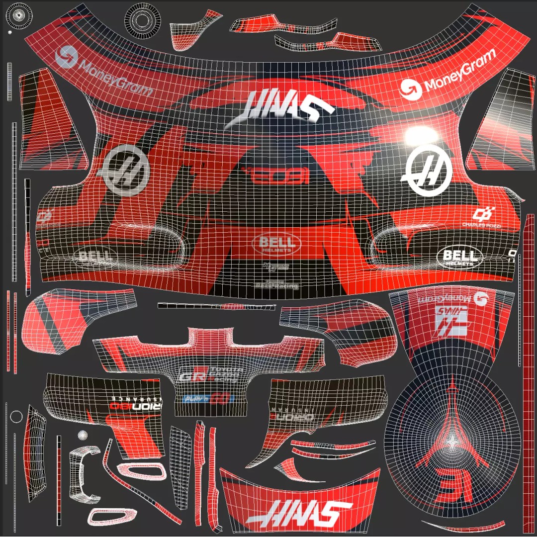 Haas Racing Suit 2025 3D Model – High Poly Game-Ready Asset, FBX, Blender - View 24