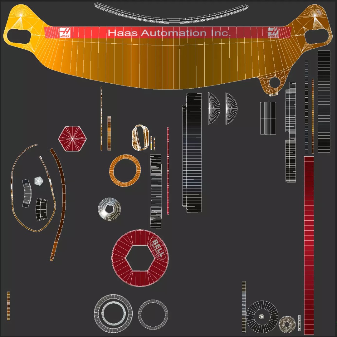 Haas Racing Suit 2025 3D Model – High Poly Game-Ready Asset, FBX, Blender - View 25