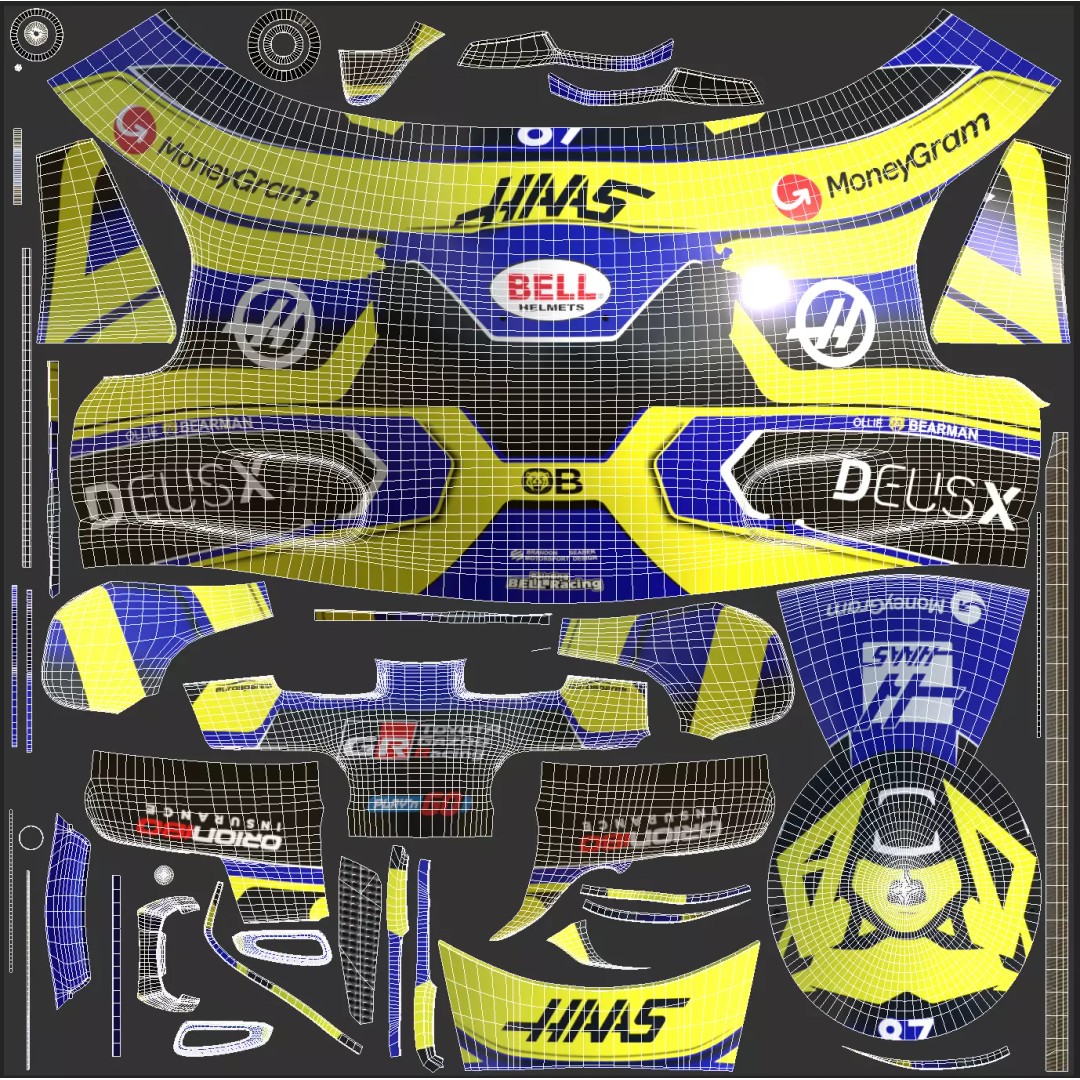 Haas Racing Suit 2025 3D Model – High Poly Game-Ready Asset, FBX, Blender - View 26