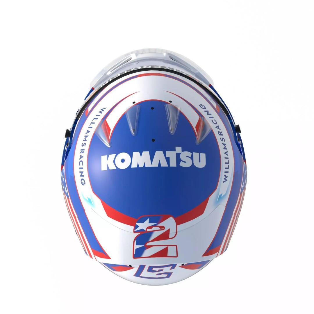 Williams 2024 Helmets 3D Model – High Detail PBR Asset, FBX, Blender - View 12