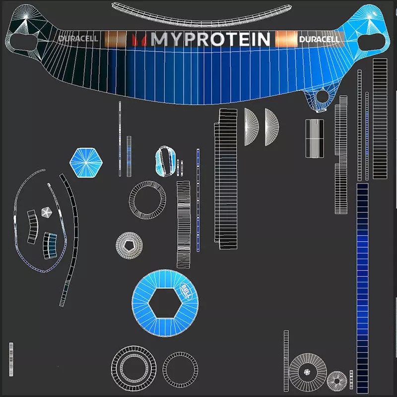 Williams 2024 Helmets 3D Model – High Detail PBR Asset, FBX, Blender - View 19