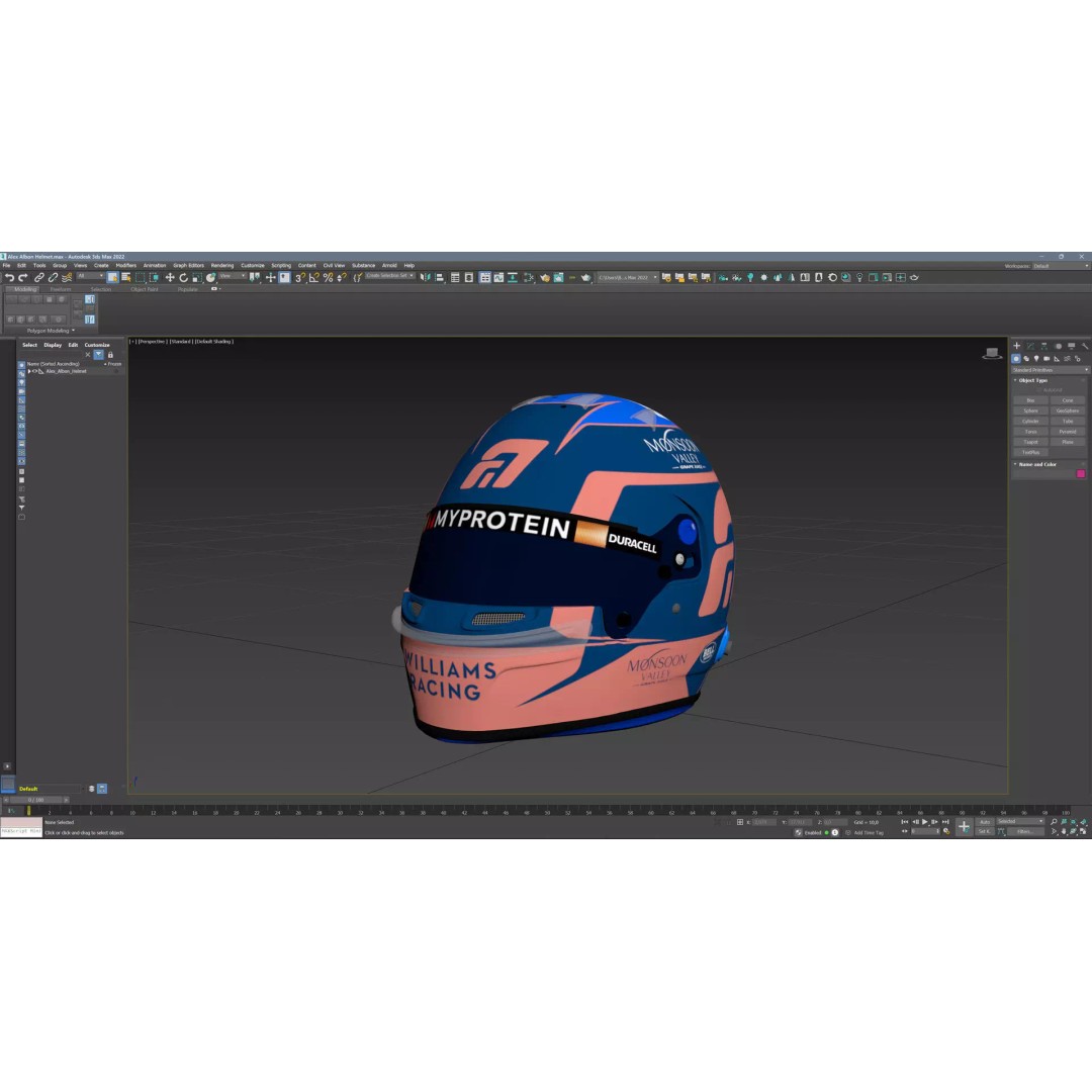Williams 2024 Helmets 3D Model – High Detail PBR Asset, FBX, Blender - View 34