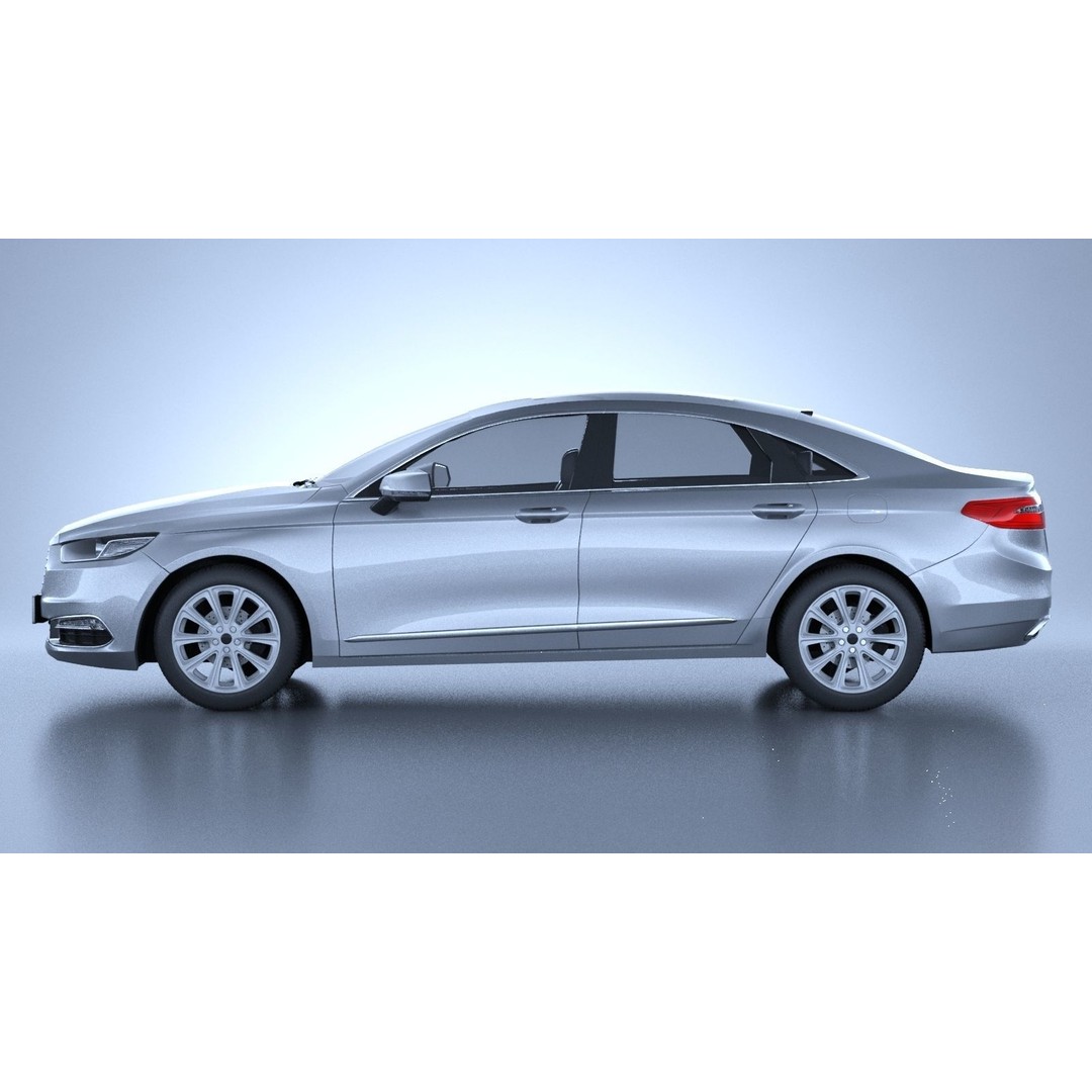 Generic American Car 3D Model – High Poly Vehicle for Animation, FBX, OBJ - View 10
