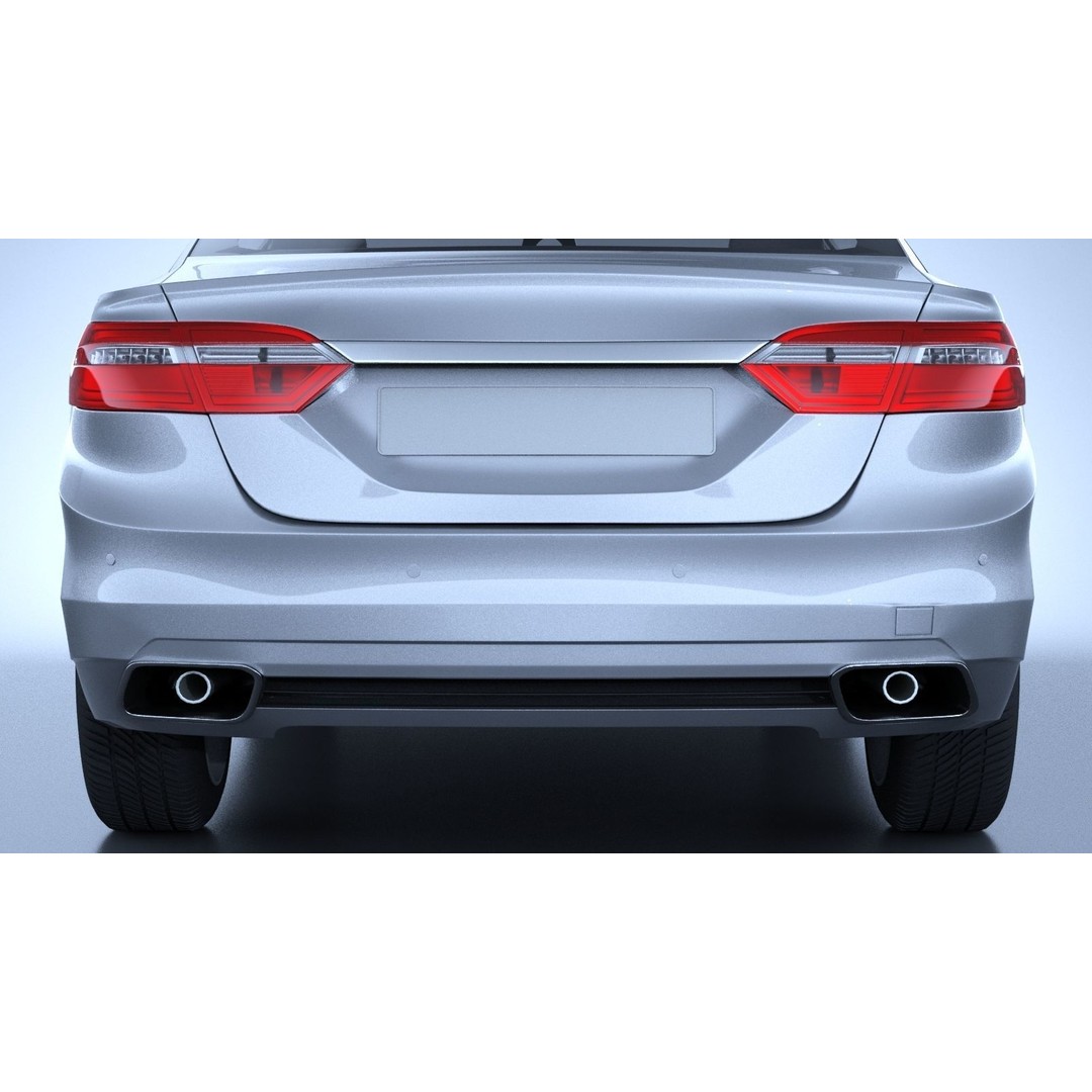 Generic American Car 3D Model – High Poly Vehicle for Animation, FBX, OBJ - View 15
