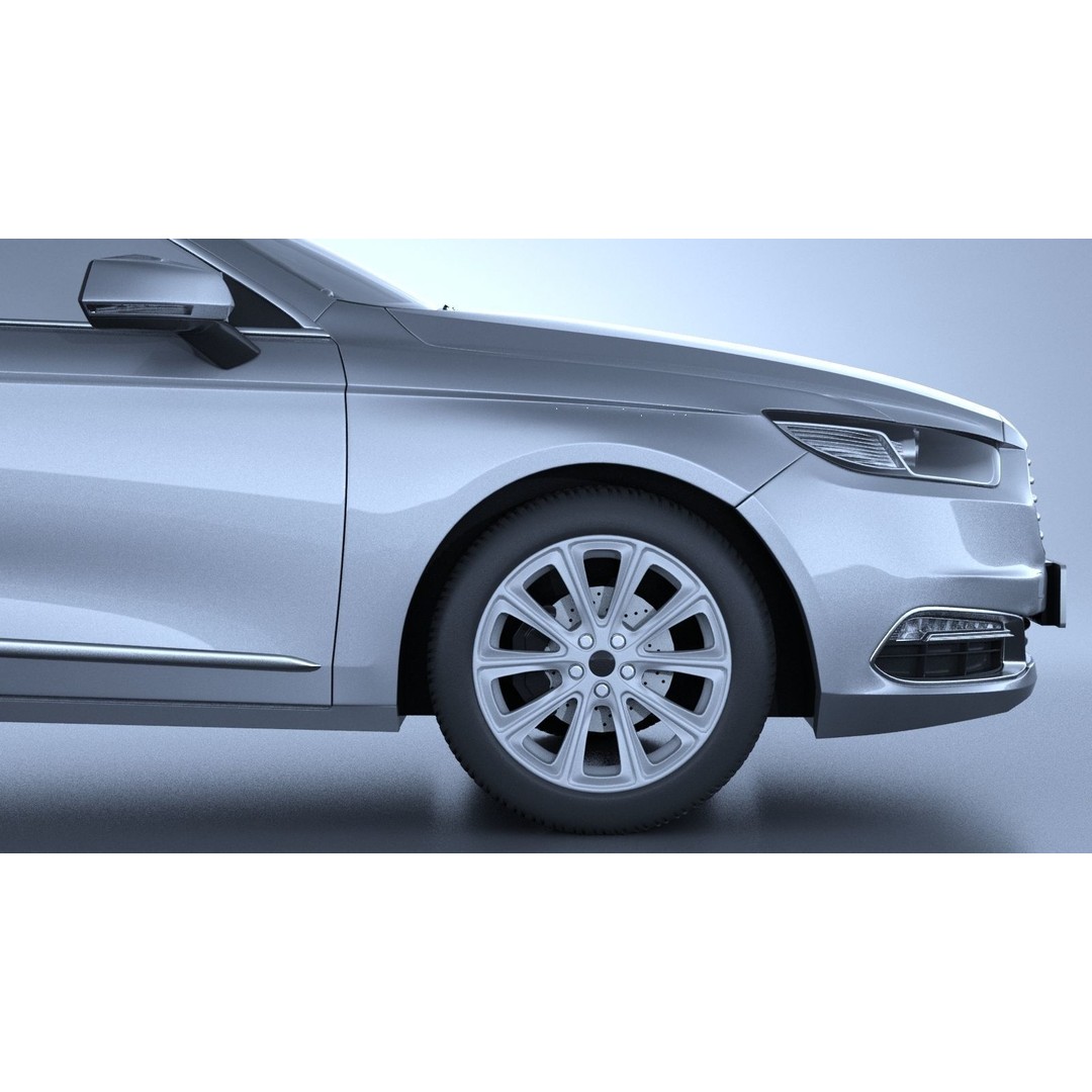 Generic American Car 3D Model – High Poly Vehicle for Animation, FBX, OBJ - View 16