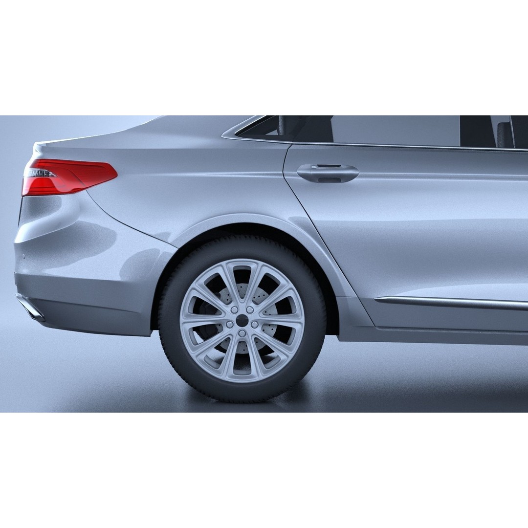 Generic American Car 3D Model – High Poly Vehicle for Animation, FBX, OBJ - View 17