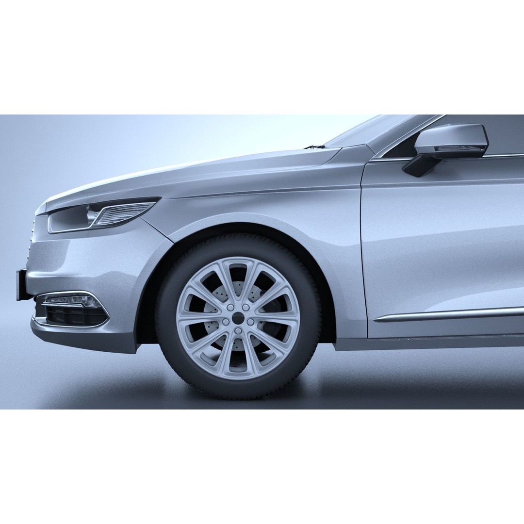 Generic American Car 3D Model – High Poly Vehicle for Animation, FBX, OBJ - View 18