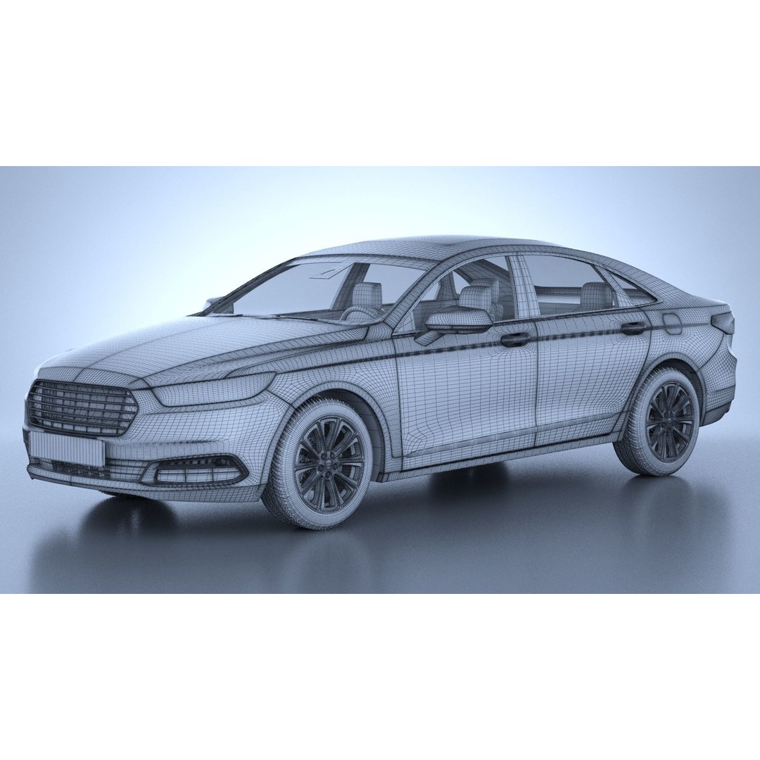 Generic American Car 3D Model – High Poly Vehicle for Animation, FBX, OBJ - View 20