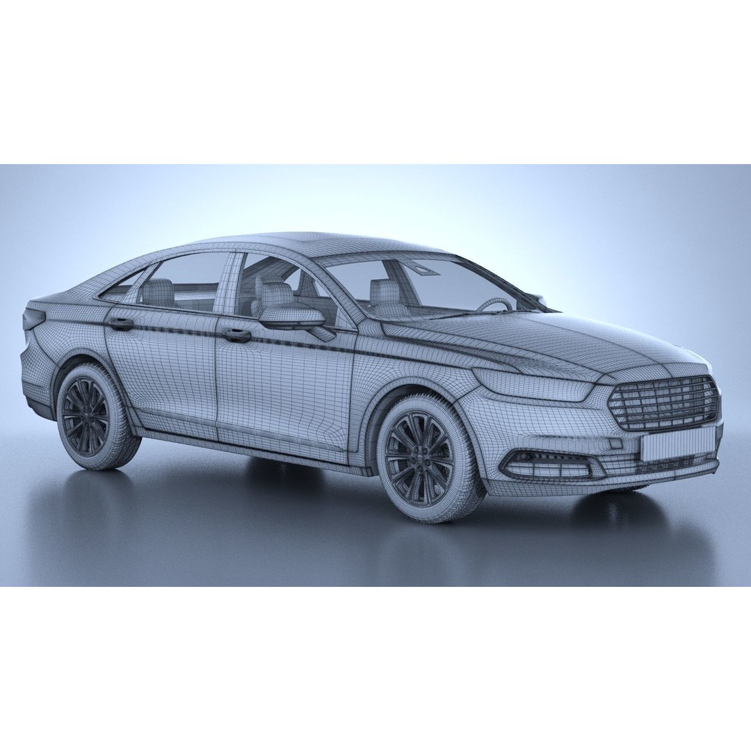 Generic American Car 3D Model – High Poly Vehicle for Animation, FBX, OBJ - View 21