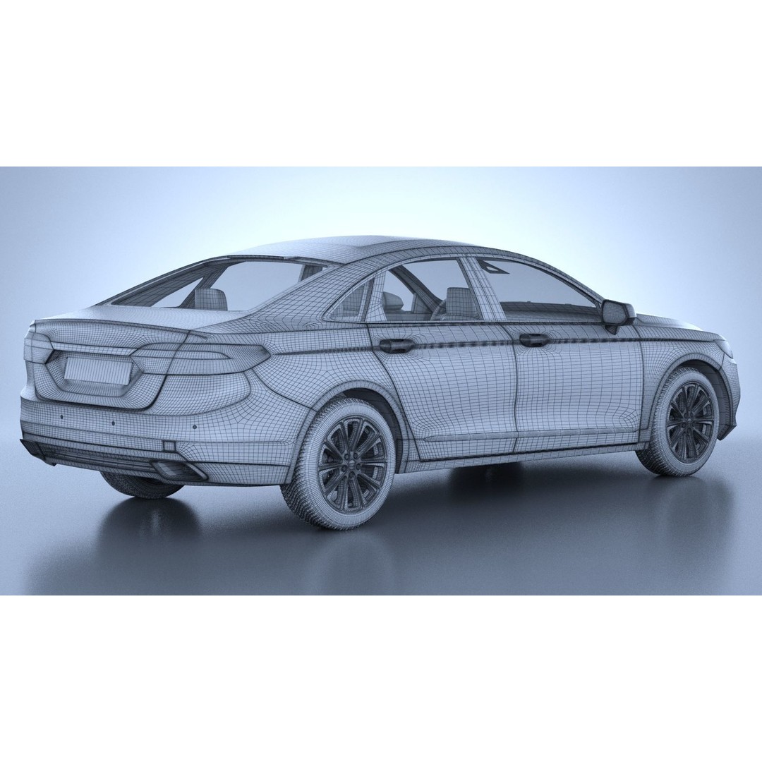 Generic American Car 3D Model – High Poly Vehicle for Animation, FBX, OBJ - View 22