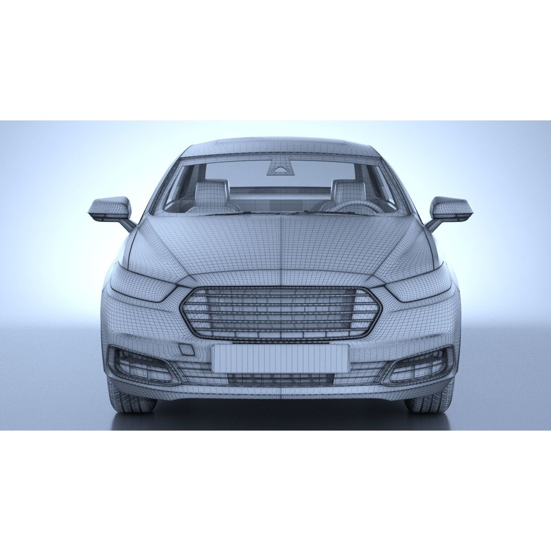 Generic American Car 3D Model – High Poly Vehicle for Animation, FBX, OBJ - View 24