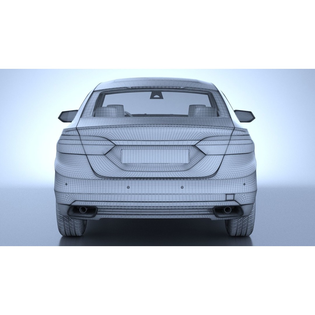Generic American Car 3D Model – High Poly Vehicle for Animation, FBX, OBJ - View 25