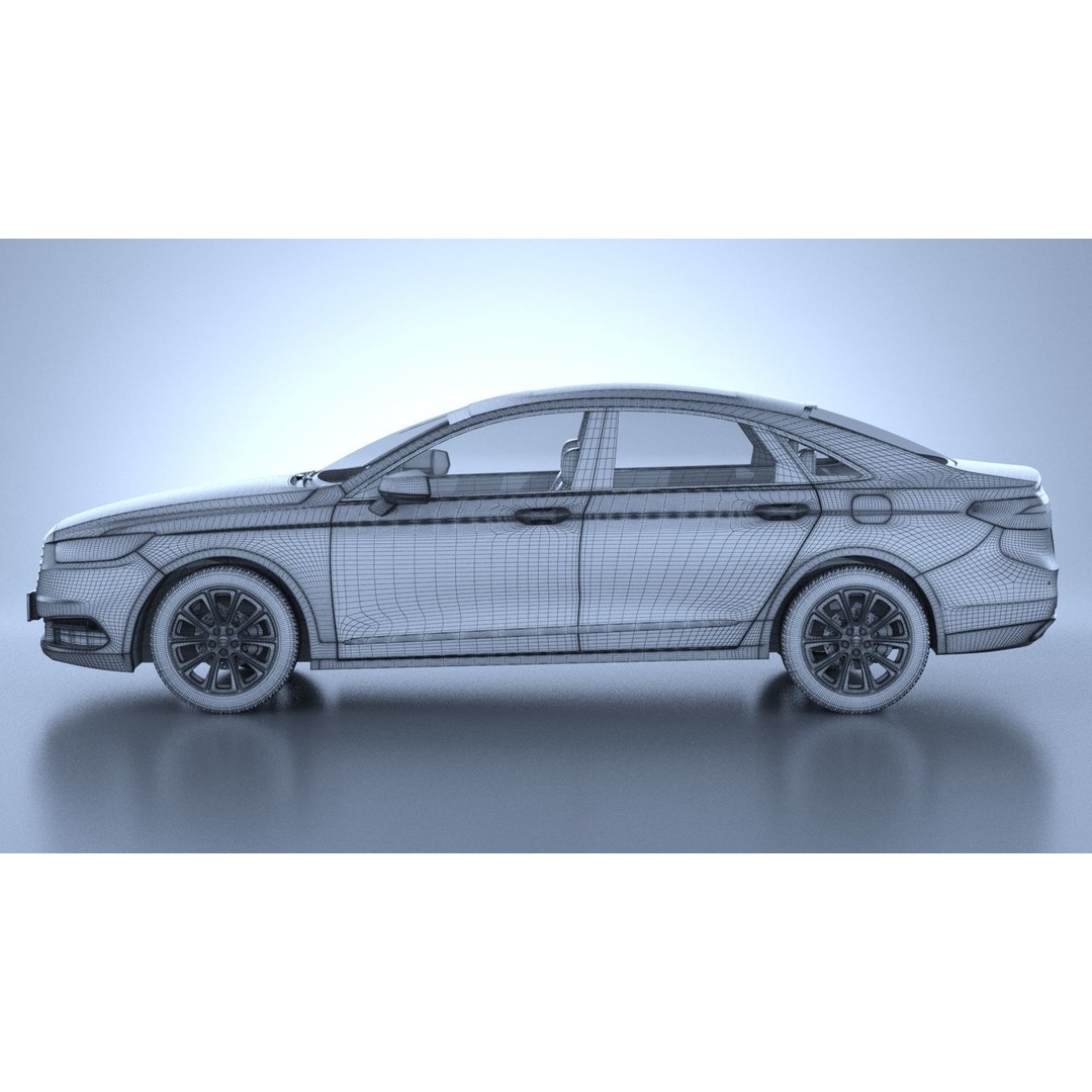Generic American Car 3D Model – High Poly Vehicle for Animation, FBX, OBJ - View 26