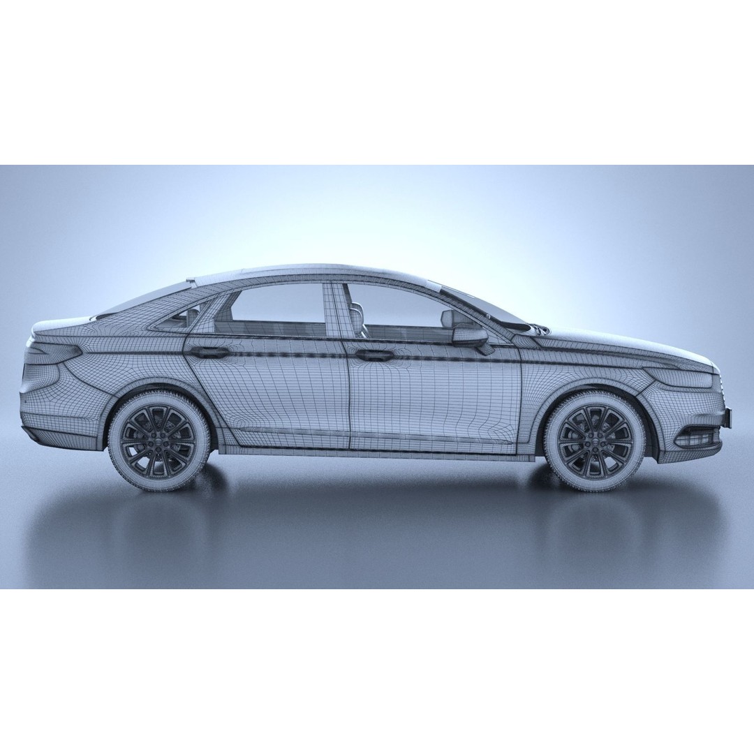 Generic American Car 3D Model – High Poly Vehicle for Animation, FBX, OBJ - View 27