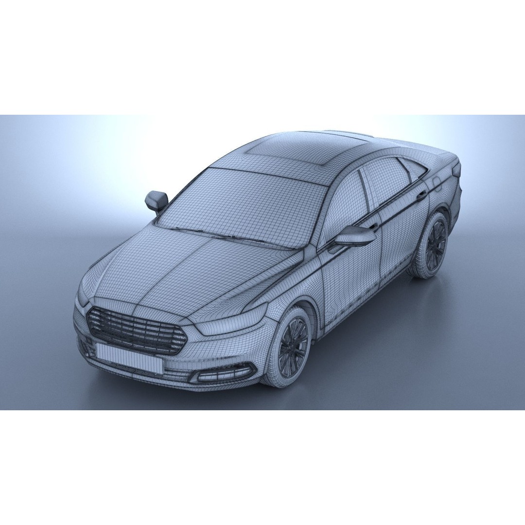 Generic American Car 3D Model – High Poly Vehicle for Animation, FBX, OBJ - View 28