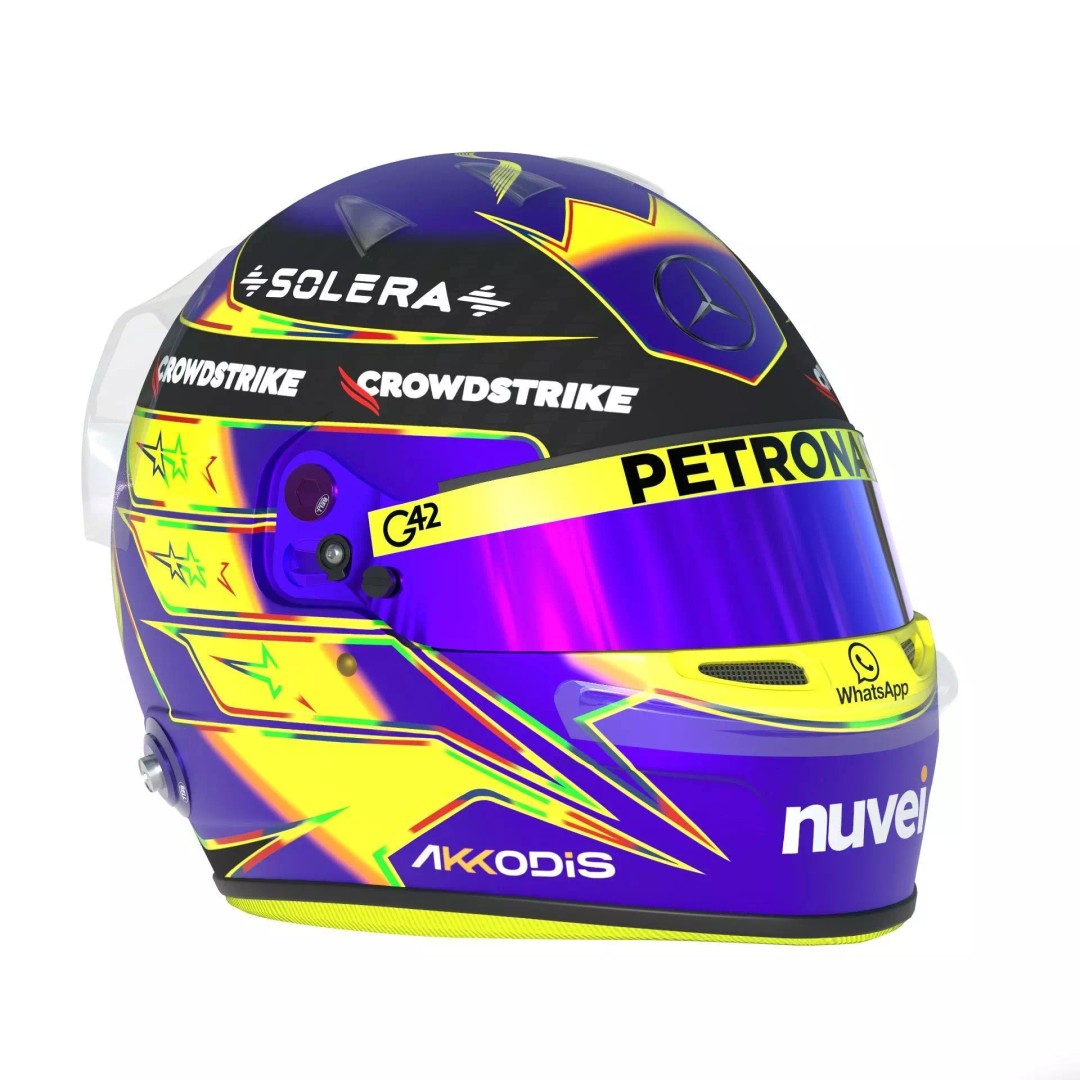 Lewis Hamilton Helmet 3D Model – High Detail Game-Ready Asset, FBX - View 10