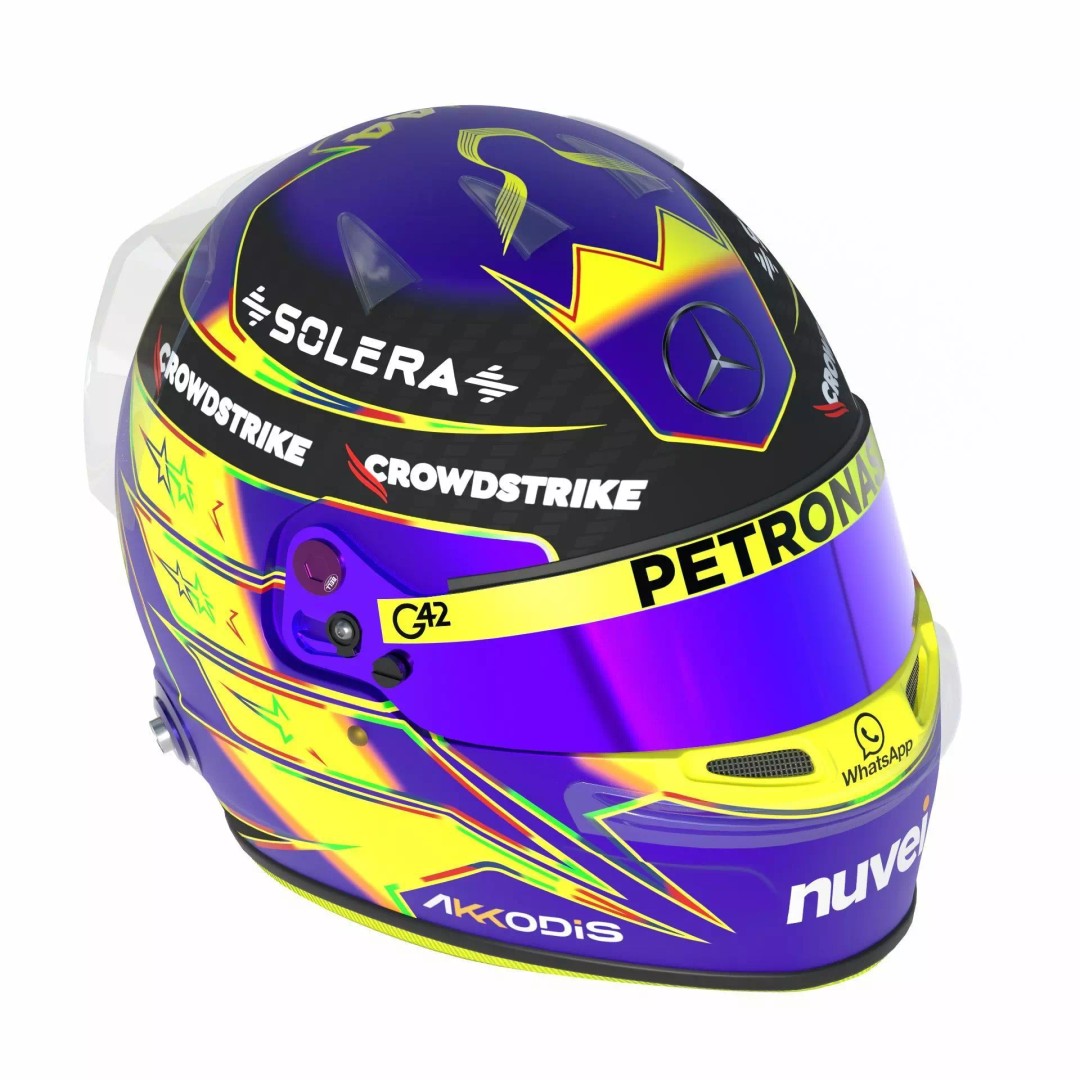 Lewis Hamilton Helmet 3D Model – High Detail Game-Ready Asset, FBX - View 11