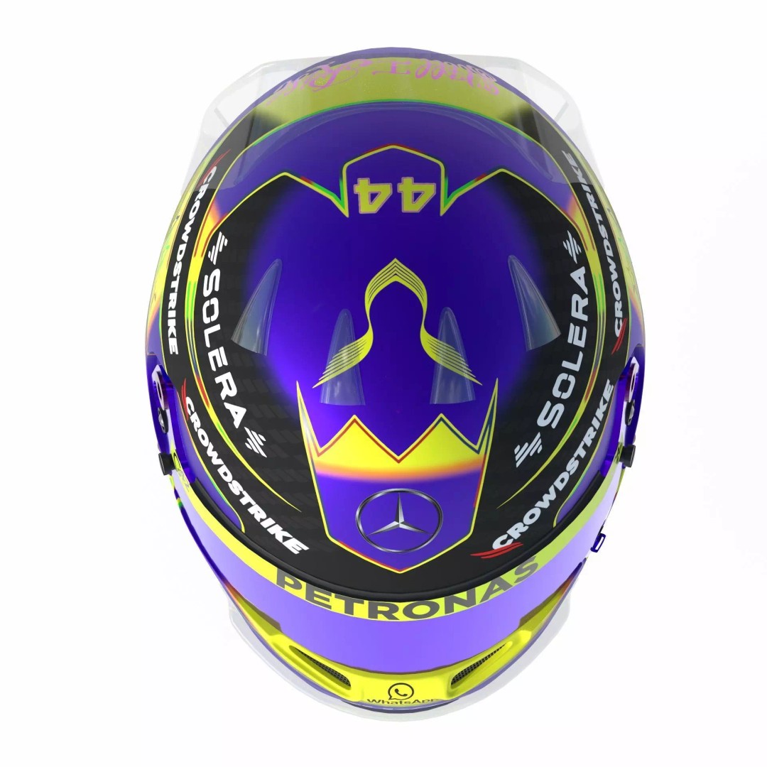 Lewis Hamilton Helmet 3D Model – High Detail Game-Ready Asset, FBX - View 12