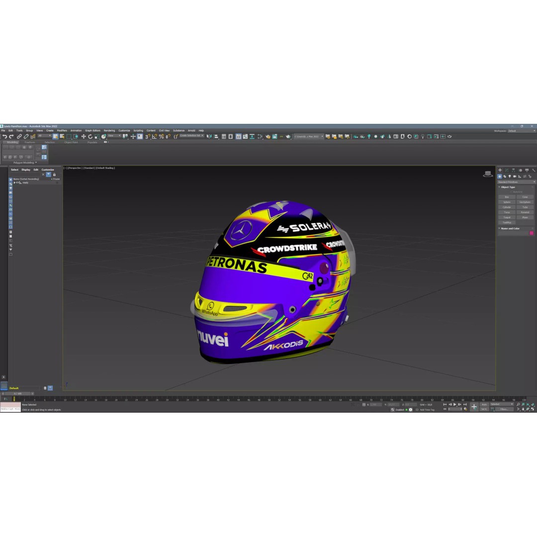 Lewis Hamilton Helmet 3D Model – High Detail Game-Ready Asset, FBX - View 15